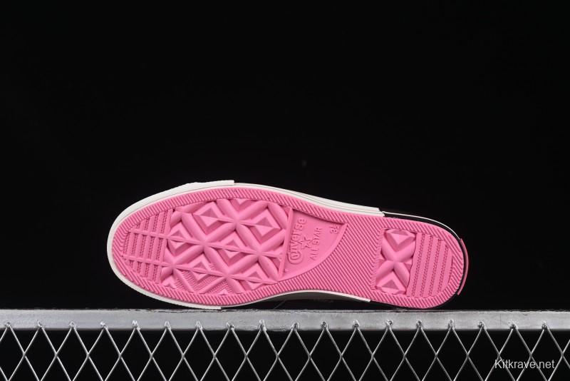 Converse Chuck 70 High Top Platform Sneakers in Pink Color Block Design - A14825C