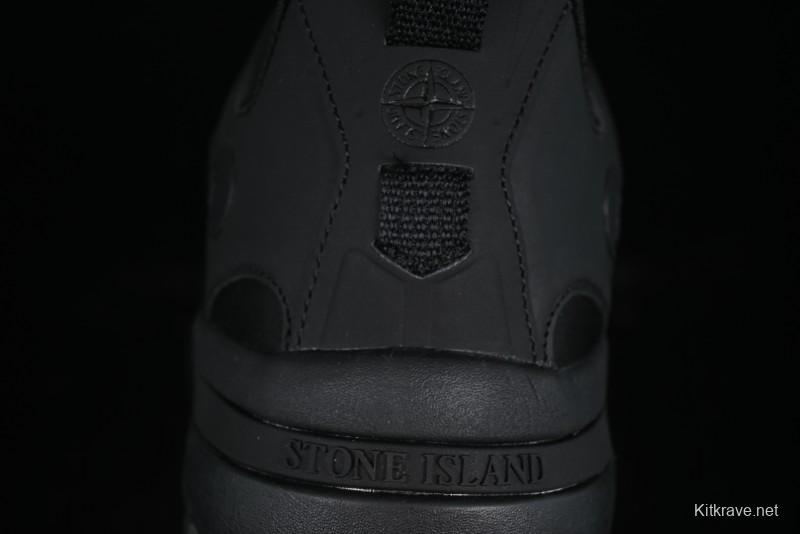 Stone Island Grime Panelled Low-Top Lifestyle Sneakers in Dark Brown - 79FWS0303