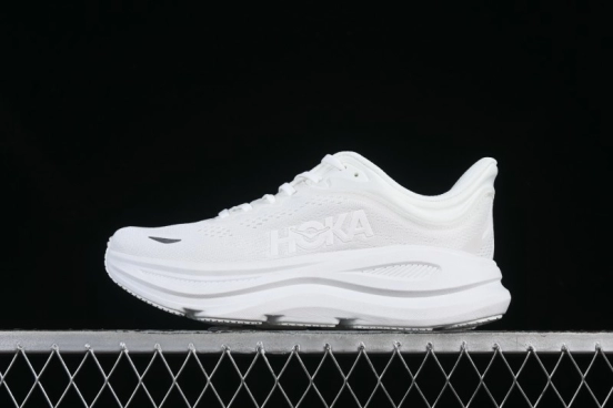 HOKA ONE ONE Bondi 9 Knit Lightweight Casual Running Shoes - 1162012 WWH