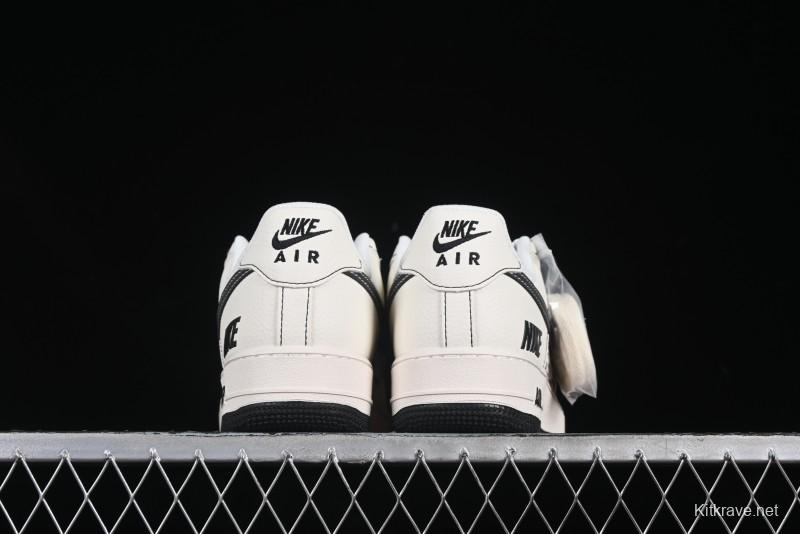 Nike Air Force 1 '07 Low Custom Casual Sneakers with Multiple Swoosh Design - HH7518-068