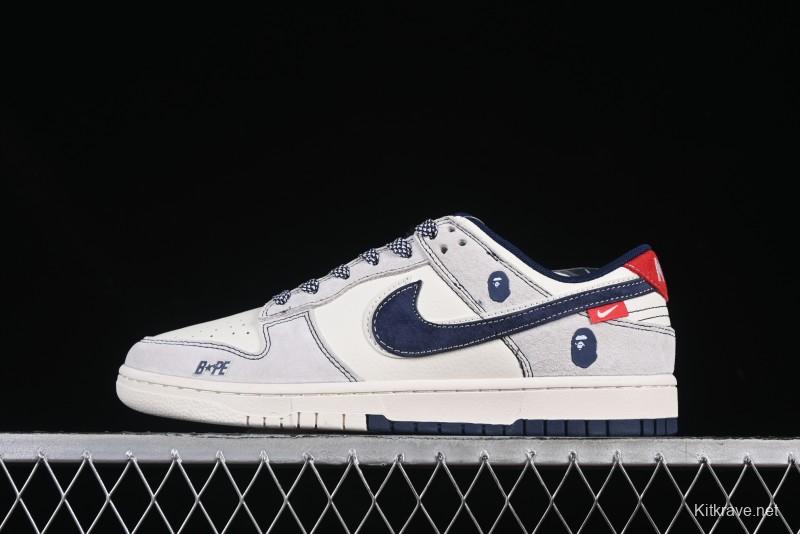 Nike Dunk Low x BAPE “Navy White” Limited Edition Sneakers