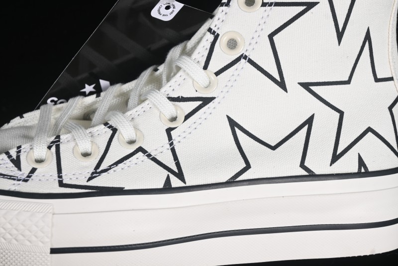 Converse Chuck 70 High Top Sneakers with Star Patch and Thick Sole - 581672C