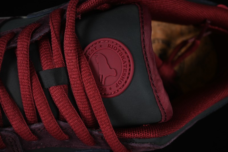 Nike SB Dunk Low "Dark Burgundy & Black" - Premium Suede Skate Shoes