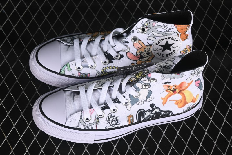Converse All Star High Top Casual Sneakers with Tom and Jerry Theme - A15112C