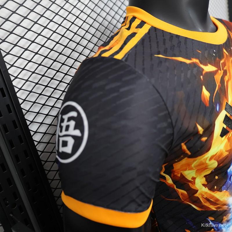Player Version 2025 Japan Black with Anime Super Saiyan Design Jersey
