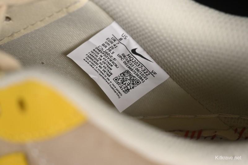 Nike Air Force 1'07 Low LV Collaboration Grey Yellow Casual Sneakers - HQ2037-322