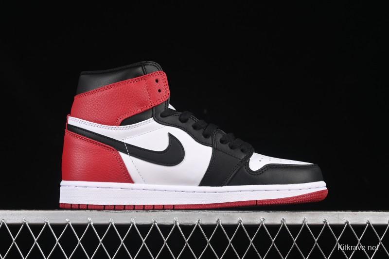 Nike Air Jordan 1 High Retro OG Basketball Shoes with Black Toe Design - 555088-125