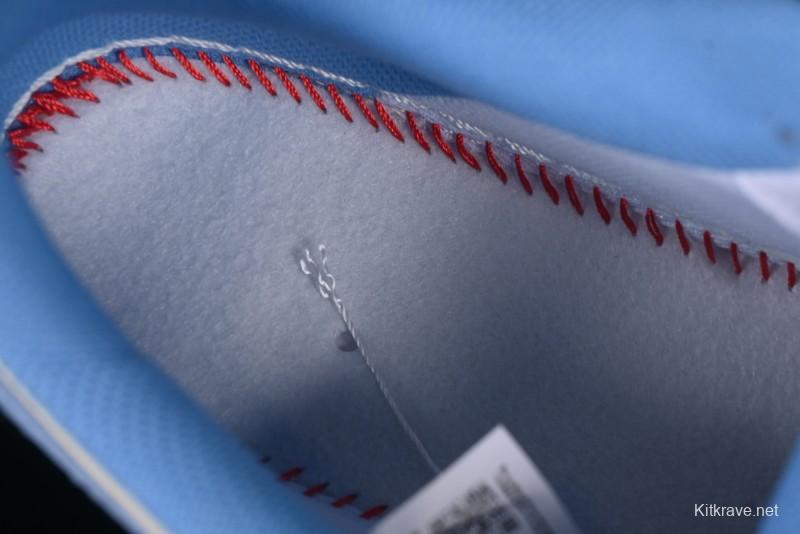 Nike Air Force 1 '07 Low Supreme Collaboration Blue Swoosh Gum Sole Casual Sneakers - XS1958-547