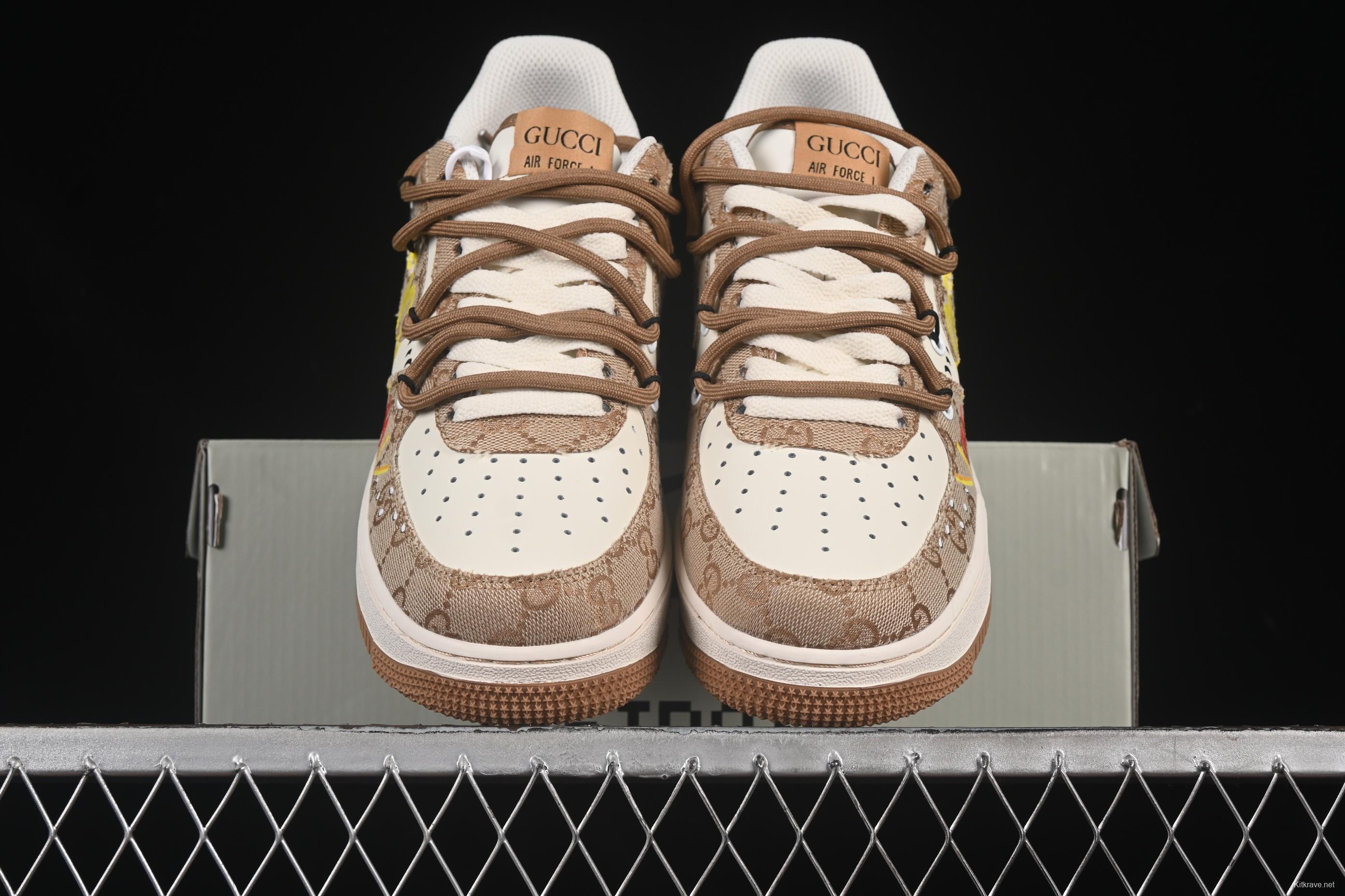 Nike Air Force 1'07 Low Casual Sneakers with McDonald's Collaboration Design - BD0077-111
