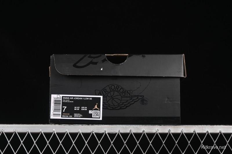 Nike Air Jordan 1 Low AJ1 White Pink Low-Top Casual Sneakers - IB8156-133