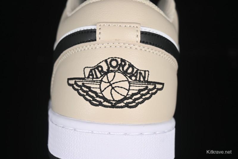 Nike Air Jordan 1 Low AJ1 Cream White Low-Top Casual Sneakers - 553558-153