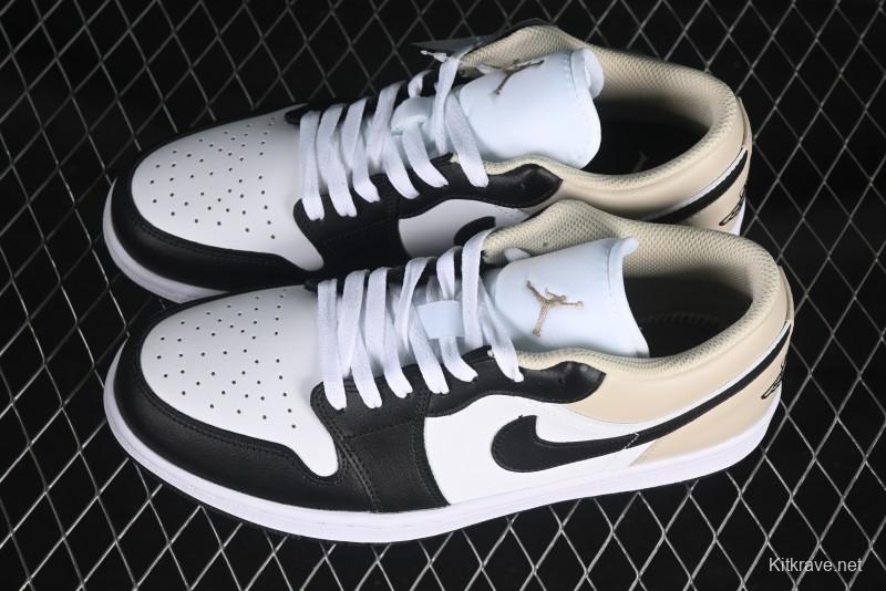 Nike Air Jordan 1 Low AJ1 Cream White Low-Top Casual Sneakers - 553558-153