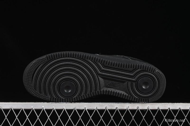 Nike Air Force 1'07 Low Lightning Collaboration Black Snake Scale Casual Sneakers - SC9207-529