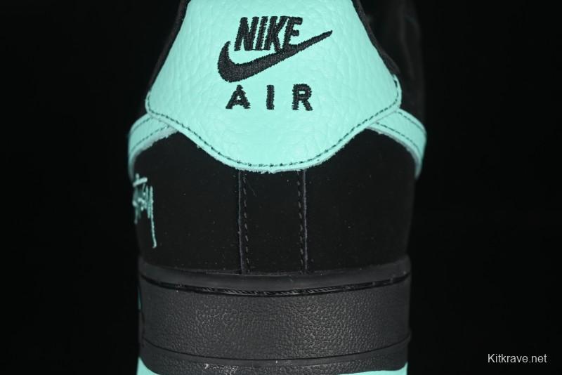 Nike Air Force 1 '07 Low Stussy Collaboration Tiffany Blue Casual Sneakers - DF0188-045