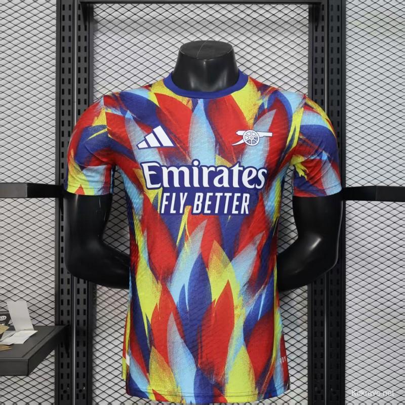 Player Version 25/26 Arsenal Multicolor Abstract Art Pattern Jersey