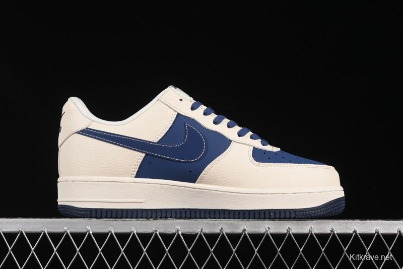 Nike Air Force 1'07 Low Balenciaga Collaboration Blue Woven Label Low-Top Casual Sneakers - DF0188-062