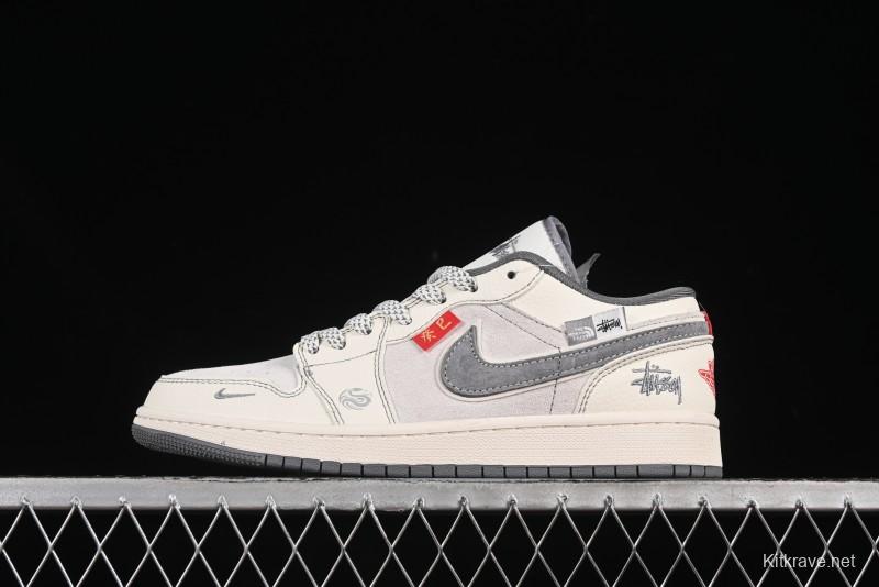 Nike Air Jordan 1 Low Retro Basketball Shoes Snake Year Limited Edition High-End Custom - YX5066-315