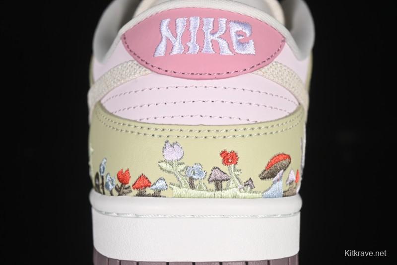 Nike Dunk Low Mushroom Floral-Themed Low-Top Casual Skate Shoes - IB8876-661