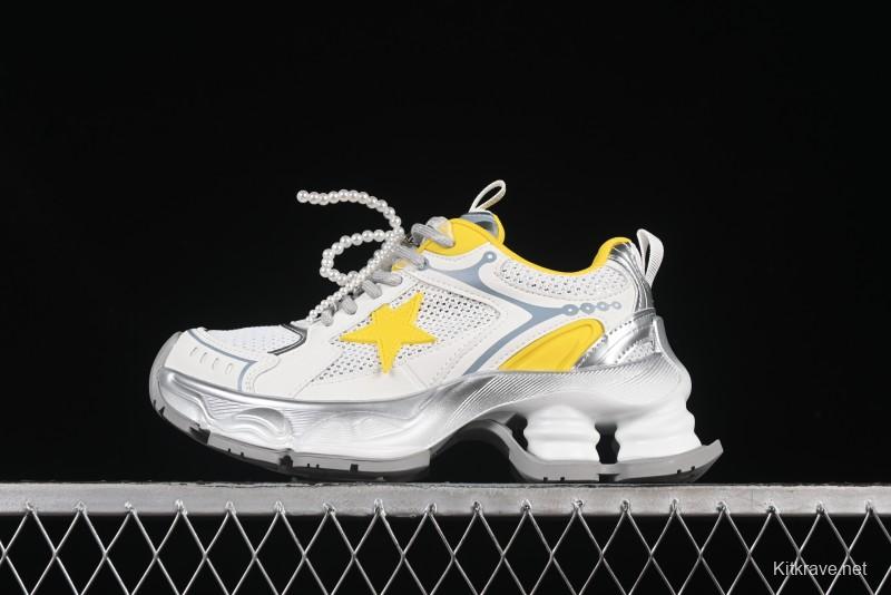 GG-CC Star-Designed Lace-Up Hollow-Out Chunky Sneakers with 5cm Height Boost - G25X269