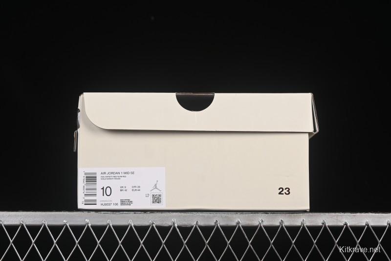 Nike Air Jordan 1 Mid AJ1 China Red Mid-Top Casual Sneakers - HJ9337-106