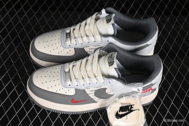 Nike Air Force 1'07 Low The North Face Collaboration Grey Multi-Tone Casual Sneakers - JJ2508-715
