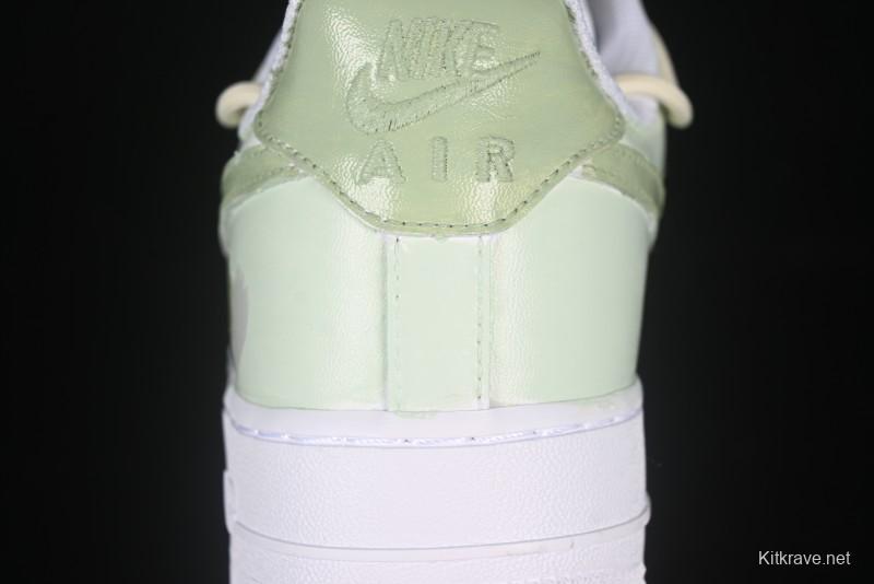 Nike Air Force 1'07 Low "Green Love" 520 Limited Edition Casual Sneakers with Small Green Heart Design - DH2920-111