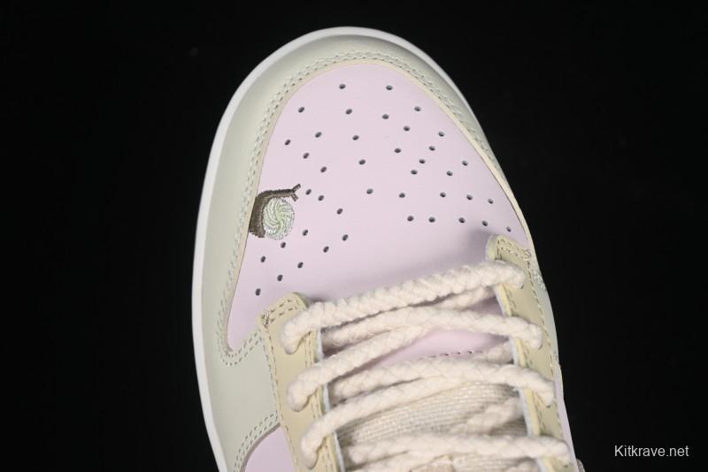 Nike Dunk Low Mushroom Floral-Themed Low-Top Casual Skate Shoes - IB8876-661