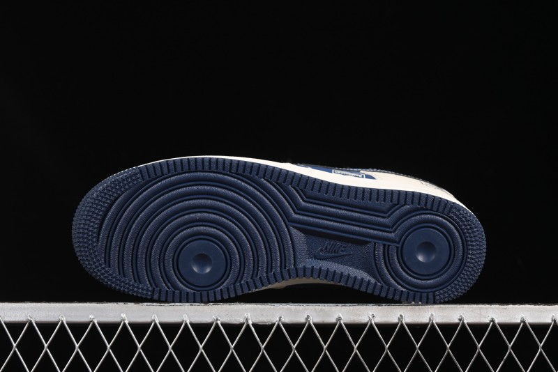 Nike Air Force 1'07 Low Balenciaga Collaboration Blue Woven Label Low-Top Casual Sneakers - DF0188-062