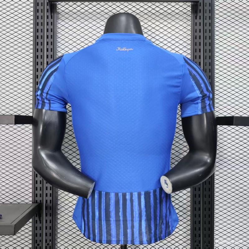 Player Version 25/26 Al Hilal Home Blue with Vertical Stripes Jersey