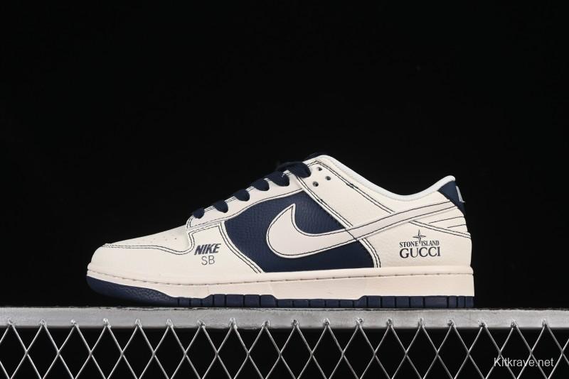 Nike SB Dunk Low Gucci Collaboration Anniversary Customized Low-Top Casual Skate Shoes - FC1688-227