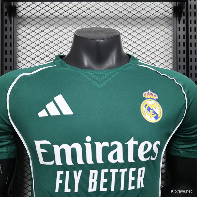 Player Version 25/26 Real Madrid Green with White Trim Jersey
