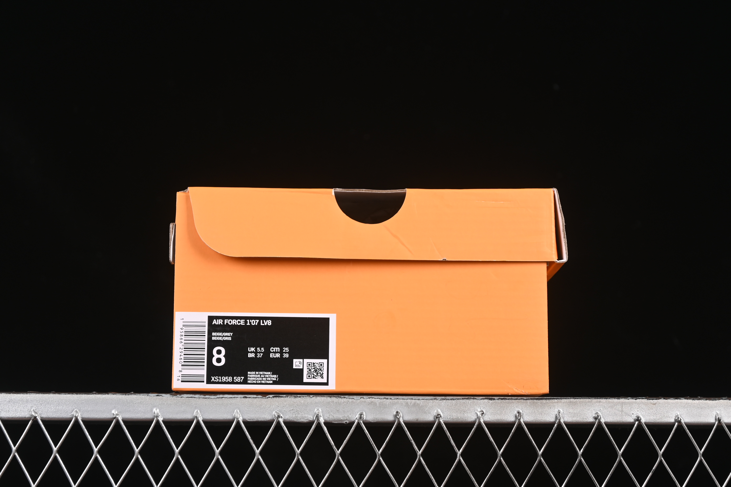 Nike Air Force 1 '07 Low LV Collaboration Black Grey Printed Denim Casual Sneakers - XS1958-587