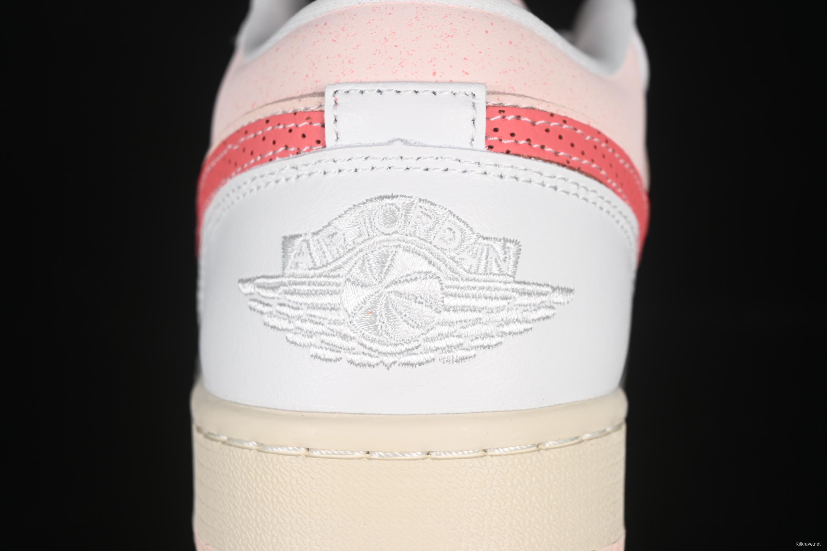 Nike Air Jordan 1 Low AJ1 White Pink Low-Top Casual Lifestyle Sneakers - IB8156-133