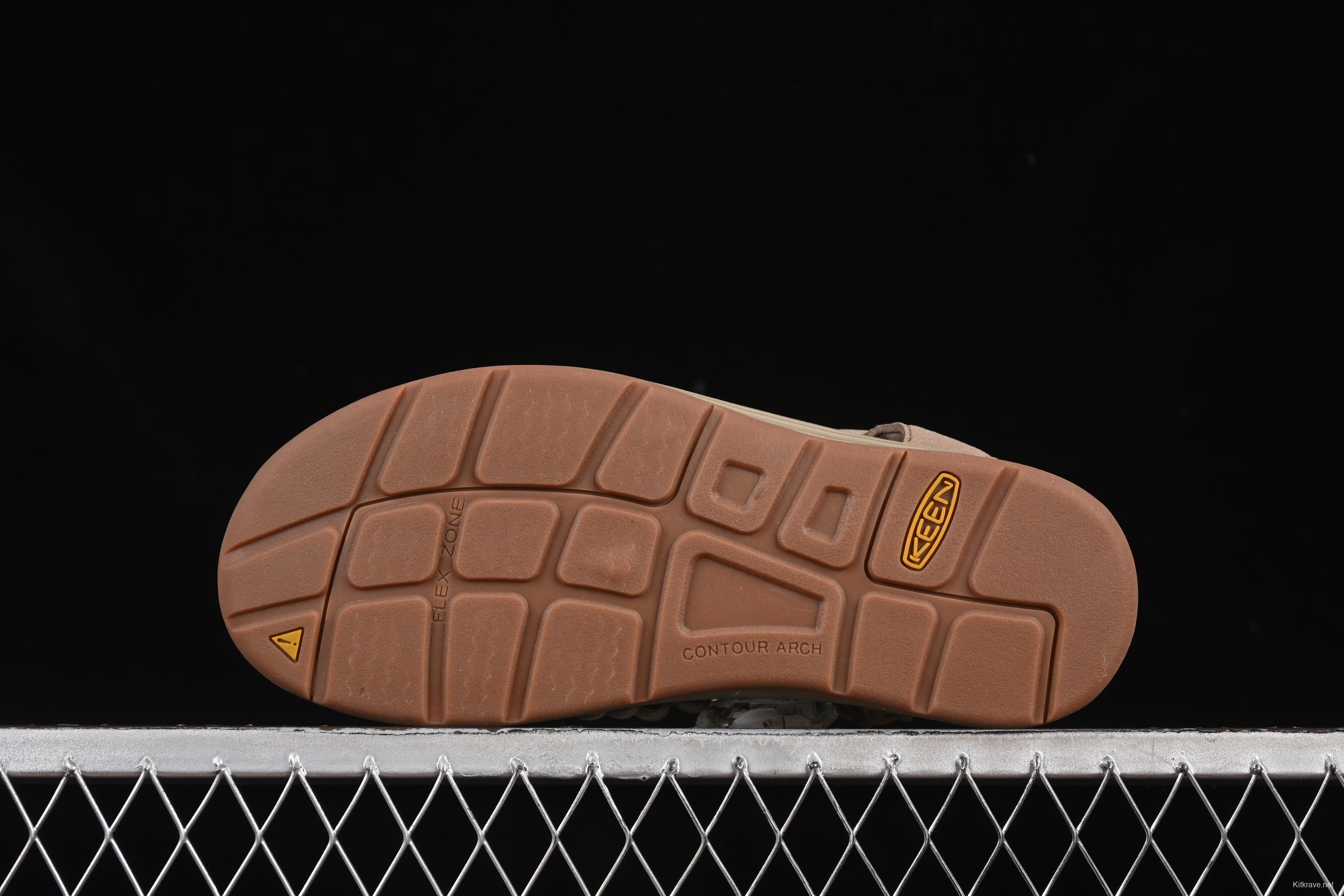 Keen Uneek Flat-M Woven Elastic Strap Outdoor Water Sports Sandals - 1025169 CORNSTALK