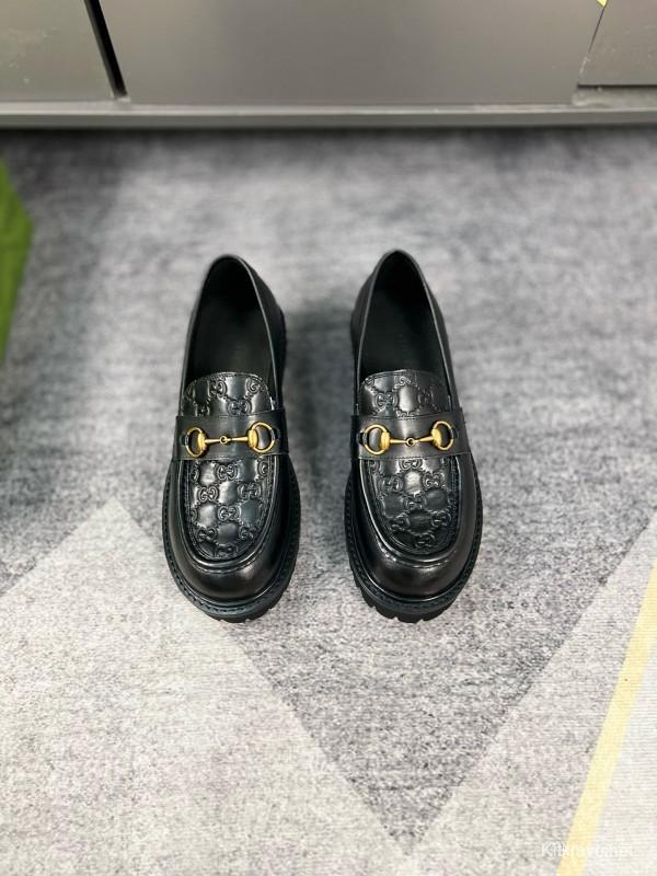 2024 Men Gucci Black Leather Formal Shoes MJ00300
