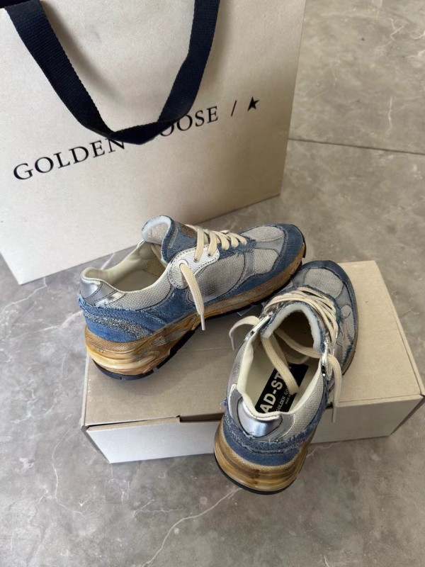 2024 Unisex GGDB Grey Blue Mesh Suede Sneakers