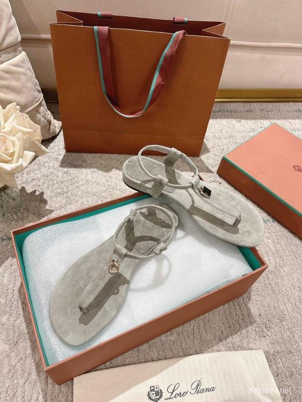 2025 Women LP Beige Suede Sandals LY00250
