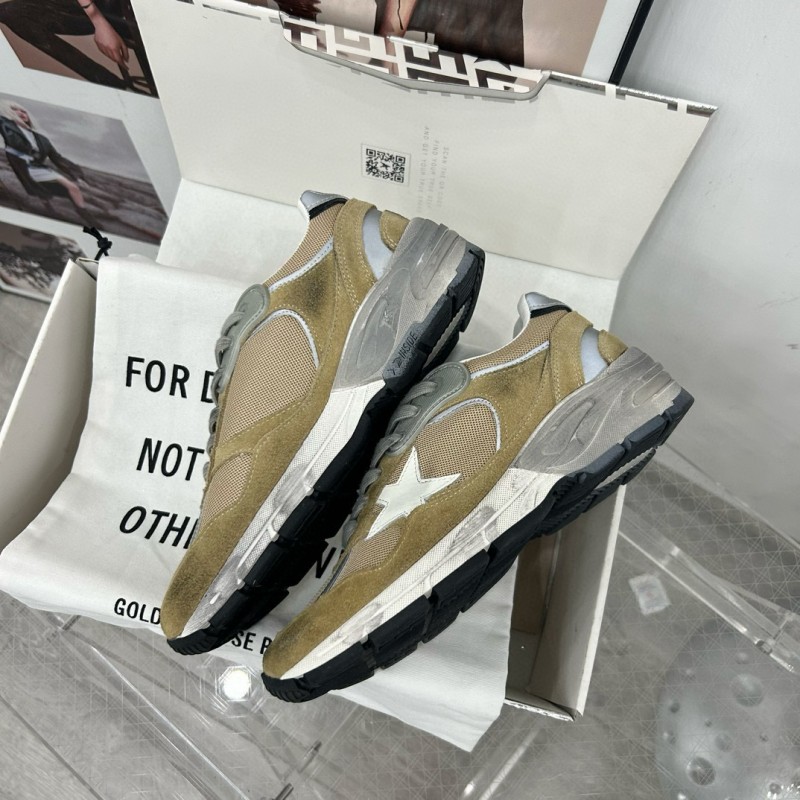 2024 Unisex GGDB Green Grey White Suede Mesh Sneakers