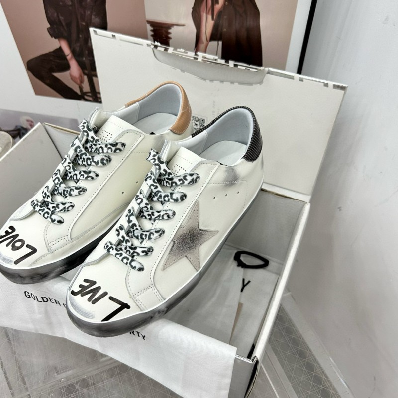 2025 Unisex GGDB White Beige Grey Leather Sneakers SUPER STAR