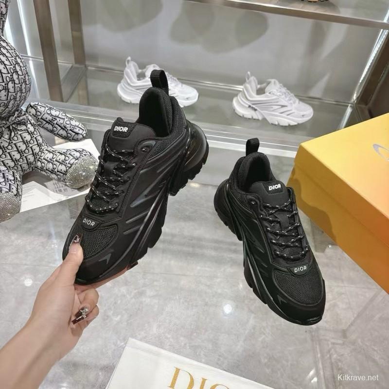 2024 Unisex Dior Black Mesh Sneakers MJ00360
