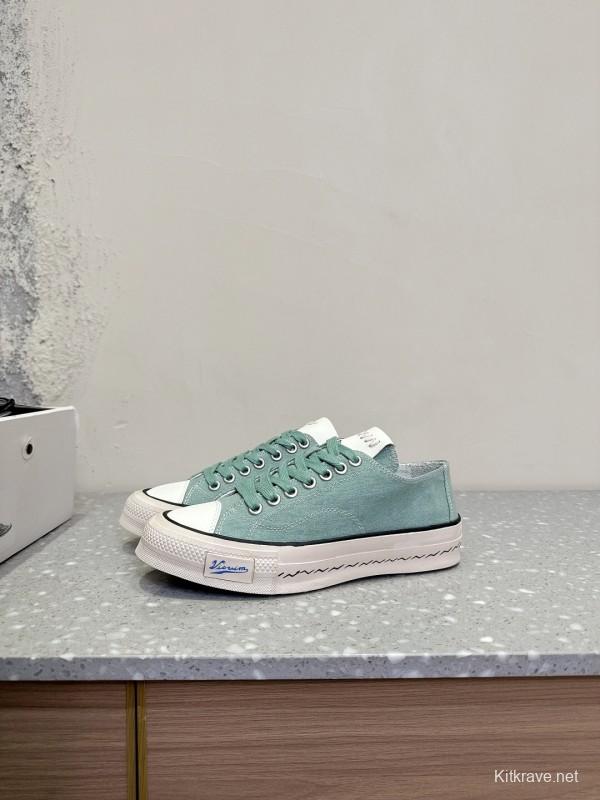 2025 Women VISVIM Green Canvas Sneakers