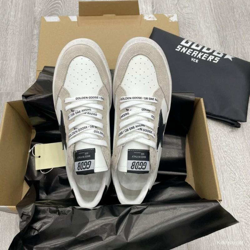 2024 Unisex GGDB White Black Suede Leather Low-top Sneakers MJ00260
