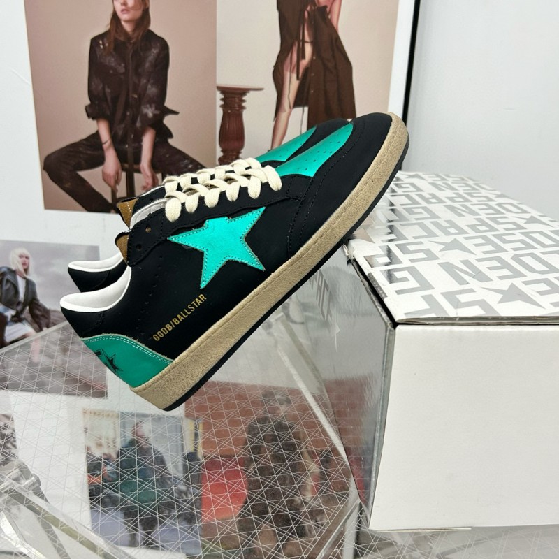 2024 Unisex GGDB Black Green Leather Sneakers MJ00260