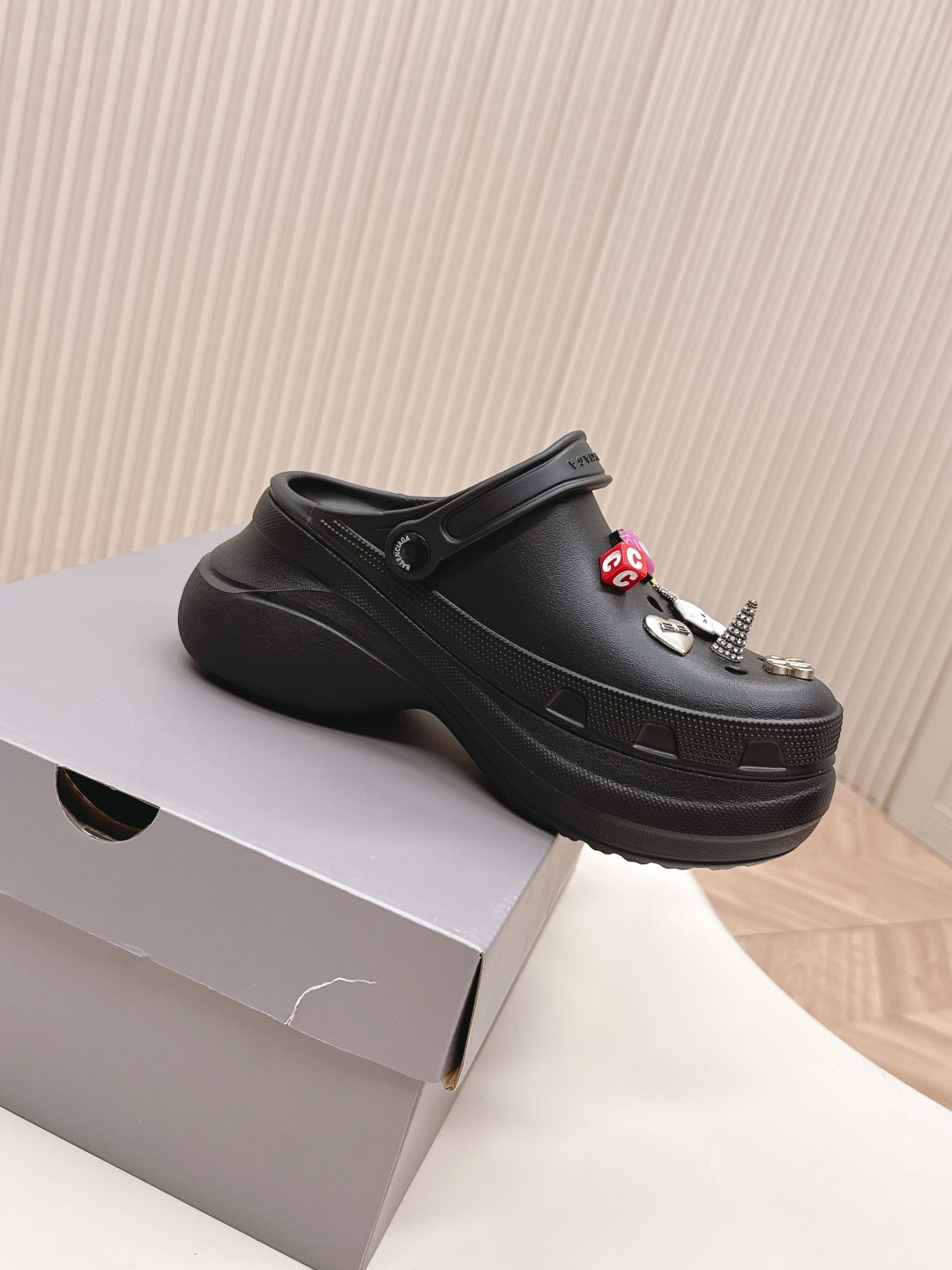 2025 Women Balenciaga Black EVA Clogs LY00330