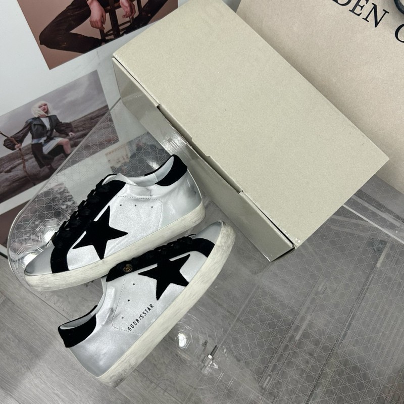2025 Unisex GGDB White Black Leather Sneakers