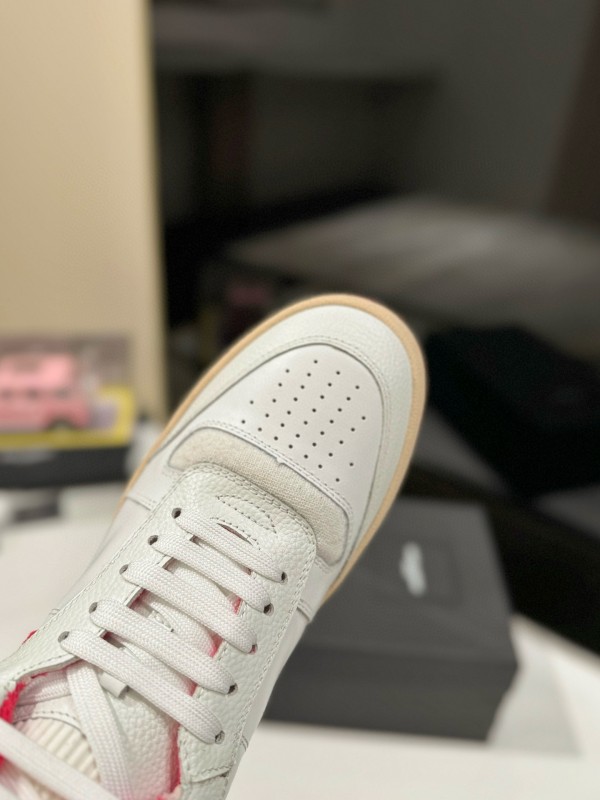 2024 Unisex Yves Saint Laurent White Red Leather Sneakers MJ00390