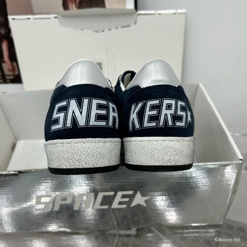 2024 Unisex GGDB Navy White Suede Leather Low-Top Sneakers MJ00260