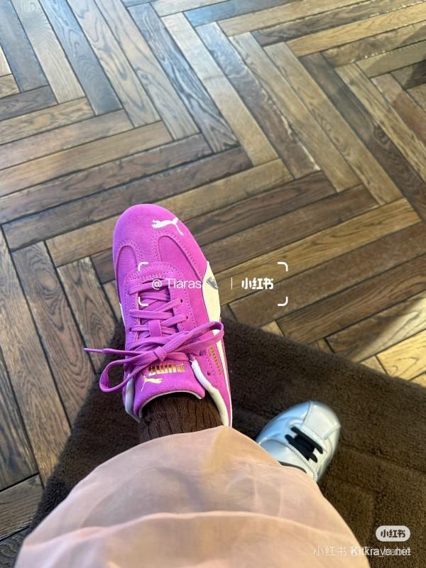 2025 Women Puma Purple White Suede Sneakers