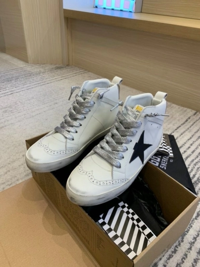 2024 Unisex GGDB White Black Leather High-top Sneakers MJ00300