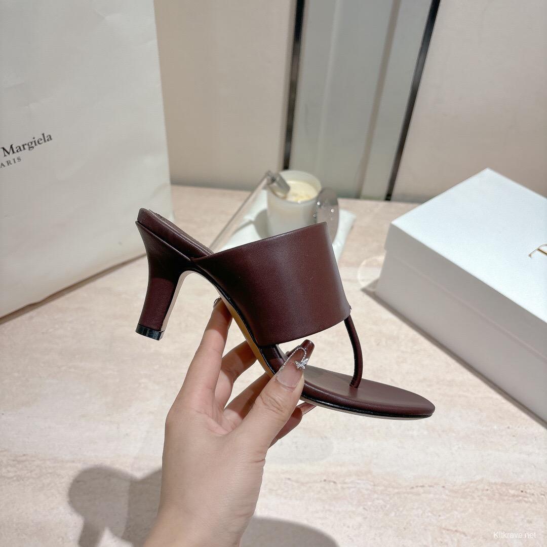 2025 Toteme Brown Calfskin Slippers